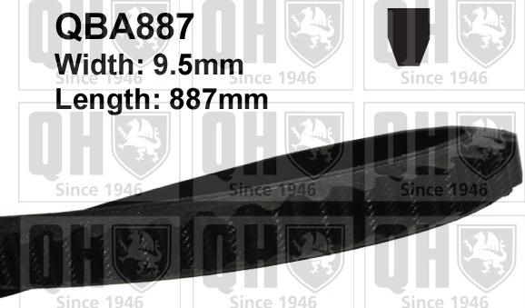 Quinton Hazell QBA887 - Drive belt, V-Belt car-mod.net