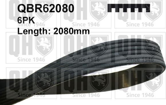Quinton Hazell QBR62080 - V-Ribbed Belt car-mod.net