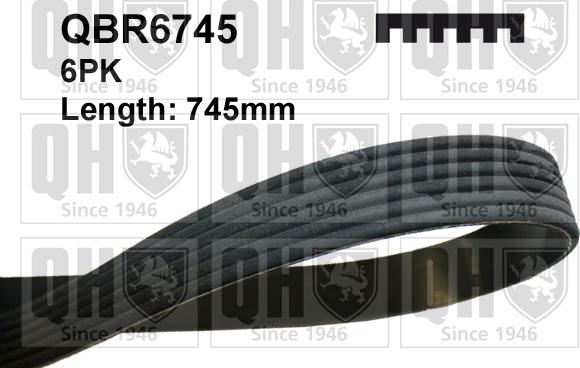 Quinton Hazell QBR6745 - V-Ribbed Belt car-mod.net