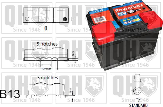 Quinton Hazell QBT096AGM - Starter Battery car-mod.net