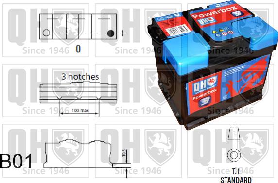 Quinton Hazell QBT2493 - Starter Battery car-mod.net