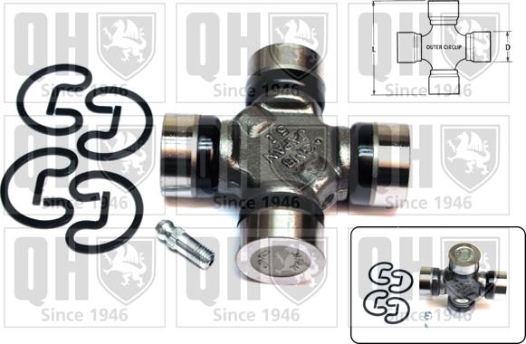 Quinton Hazell QL403 - Universal Joint, differential pinion gear car-mod.net