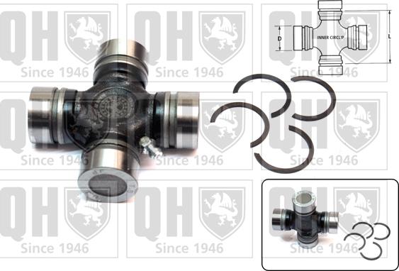 Quinton Hazell QL361 - Universal Joint, differential pinion gear car-mod.net