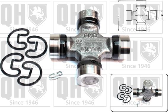 Quinton Hazell QL2104 - Universal Joint, differential pinion gear car-mod.net