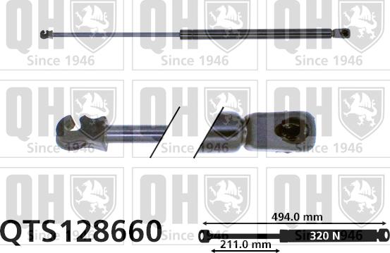 Quinton Hazell QTS128660 - Gas Spring, boot, cargo area car-mod.net