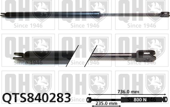 Quinton Hazell QTS840283 - Gas Spring, boot, cargo area car-mod.net
