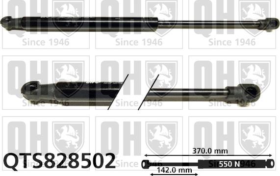 Quinton Hazell QTS828502 - Gas Spring, bonnet car-mod.net