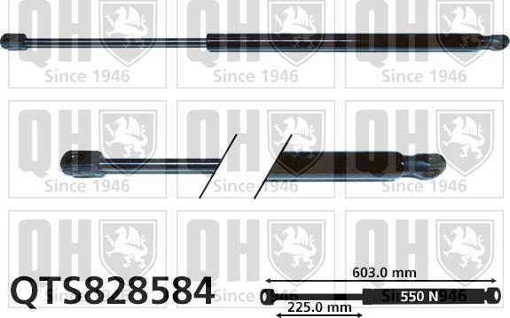 Quinton Hazell QTS828584 - Gas Spring, boot, cargo area car-mod.net