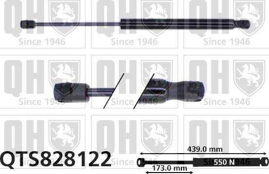 Quinton Hazell QTS828122 - Gas Spring, boot, cargo area car-mod.net