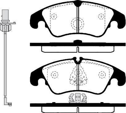 4U 22455VV - Brake Pad Set, disc brake car-mod.net