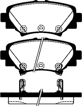 ADVICS-SEA E2N105T - Brake Pad Set, disc brake car-mod.net