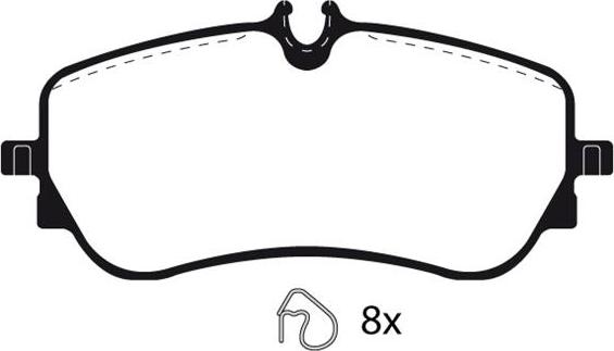 DEEVO BP87800 - Brake Pad Set, disc brake car-mod.net