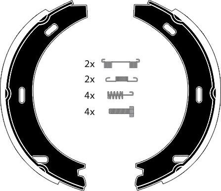 Raicam RA24732 - Brake Shoe Set, parking brake car-mod.net
