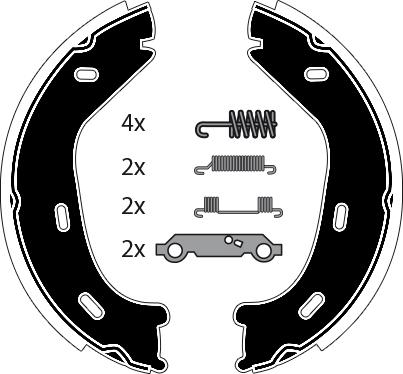Raicam RA21841 - Brake Shoe Set, parking brake car-mod.net