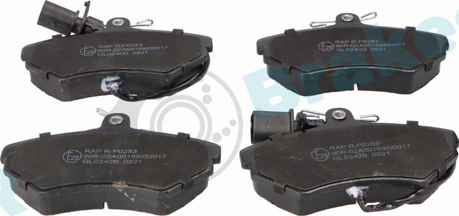 RAP BRAKES R-P0283 - Brake Pad Set, disc brake car-mod.net