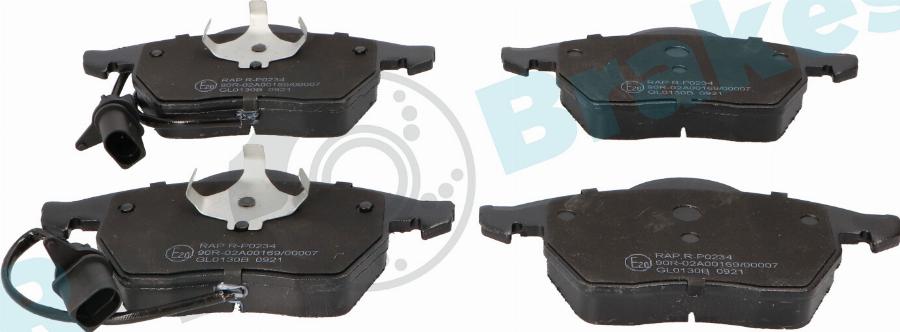 RAP BRAKES R-P0234 - Brake Pad Set, disc brake car-mod.net