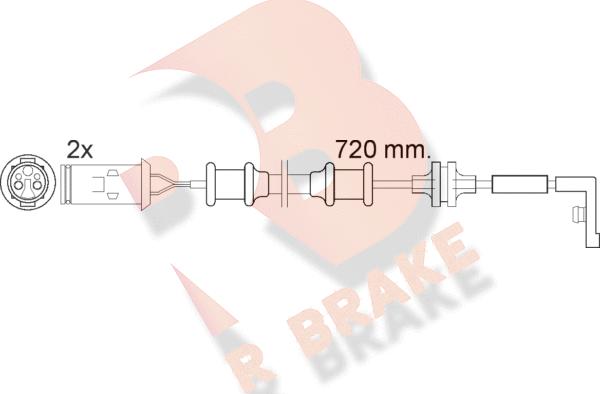 R Brake 610444RB - Warning Contact, brake pad wear car-mod.net