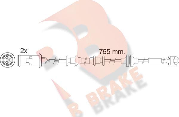R Brake 610535RB - Warning Contact, brake pad wear car-mod.net