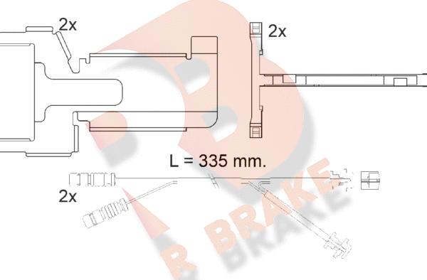 R Brake 610528RB - Warning Contact, brake pad wear car-mod.net