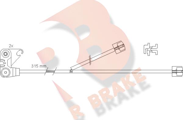 R Brake 610300RB - Warning Contact, brake pad wear car-mod.net
