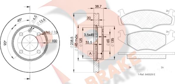 R Brake 3R04593975 - Brake Set, disc brakes car-mod.net