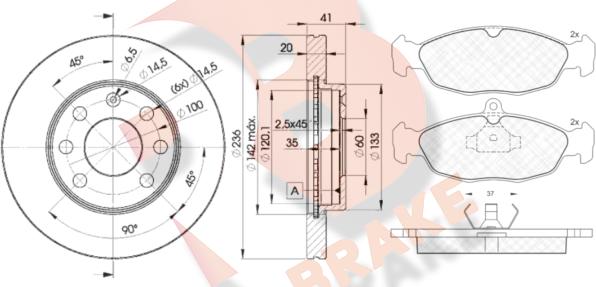 R Brake 3R08581440 - Brake Set, disc brakes car-mod.net