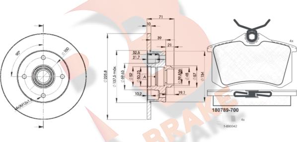 R Brake 3R07893393 - Brake Set, disc brakes car-mod.net