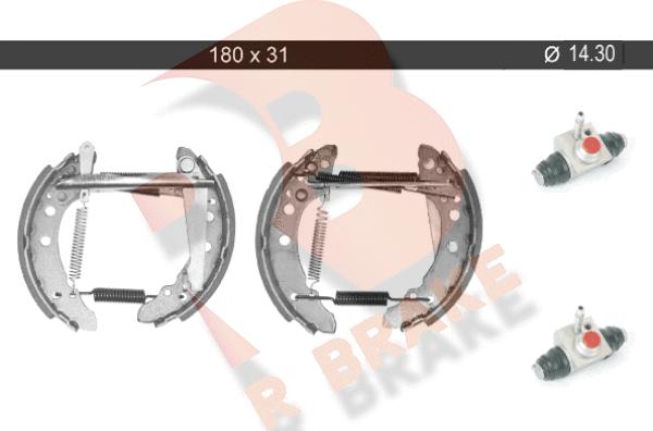 R Brake 79RBKT0001 - Drum Brake Shoe Set car-mod.net