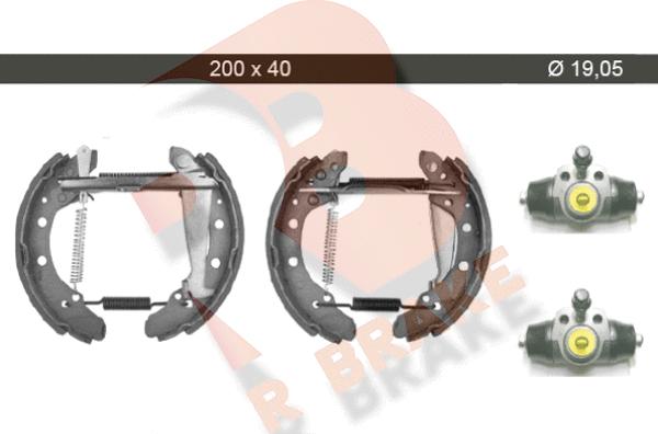 R Brake 79RBKT0003 - Drum Brake Shoe Set car-mod.net