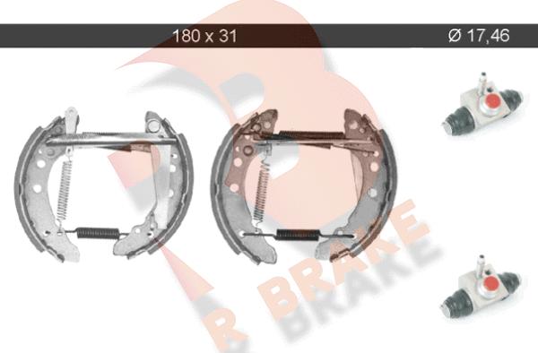 R Brake 79RBKT0002 - Drum Brake Shoe Set car-mod.net