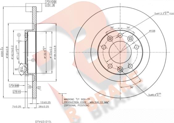 R Brake 78RBD24614 - Brake Disc car-mod.net