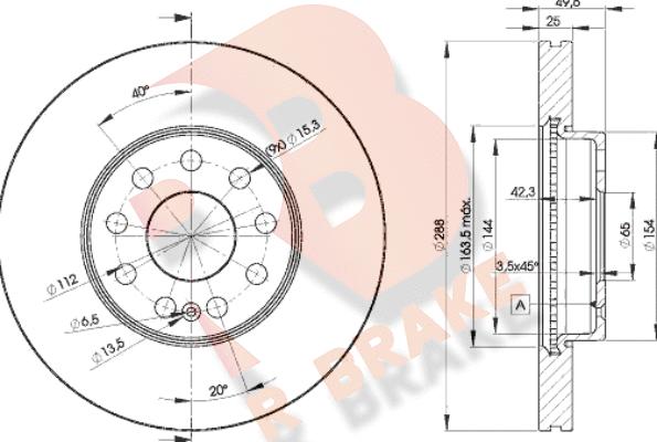 R Brake 78RBD25615 - Brake Disc car-mod.net