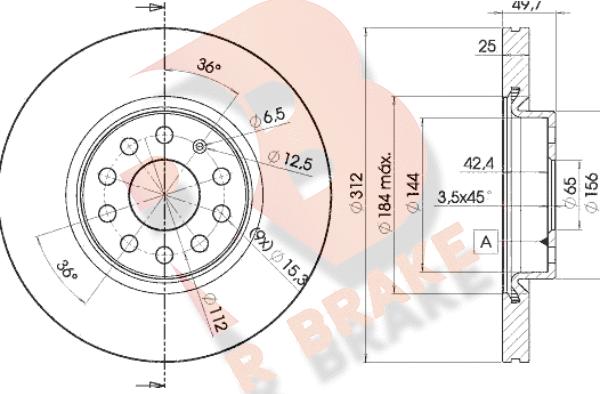 R Brake 78RBD25618 - Brake Disc car-mod.net