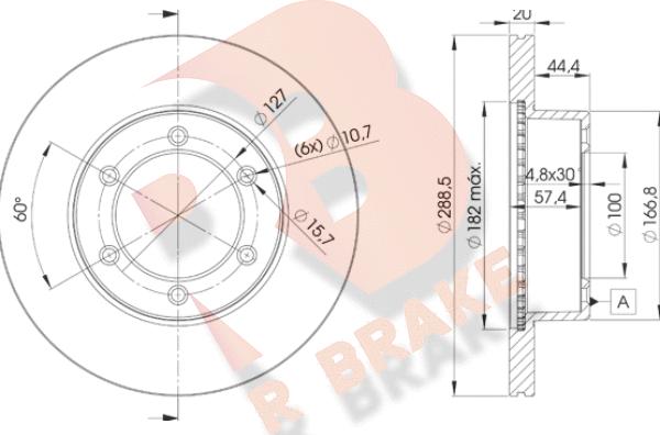 R Brake 78RBD25190 - Brake Disc car-mod.net