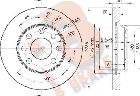 R Brake 78RBD21440 - Brake Disc car-mod.net