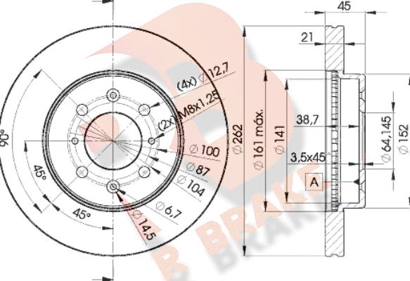 R Brake 78RBD21700 - Brake Disc car-mod.net