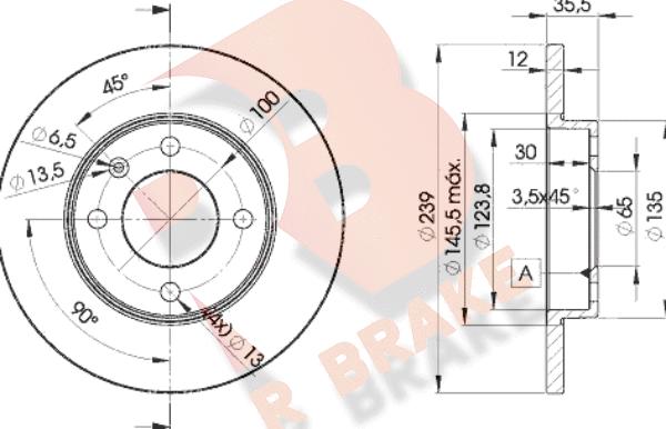 R Brake 78RBD23300 - Brake Disc car-mod.net