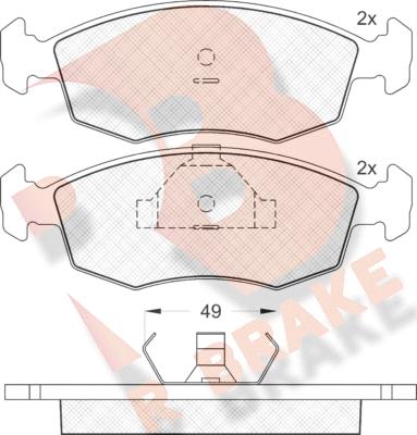 R Brake RB0543 - Brake Pad Set, disc brake car-mod.net