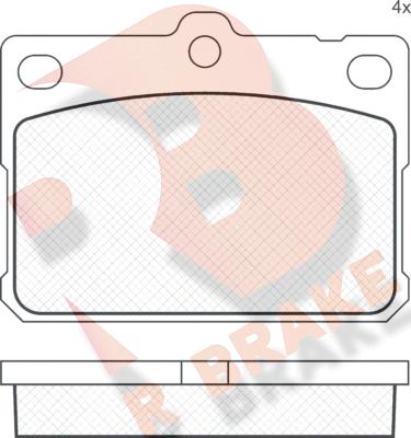 R Brake RB0164 - Brake Pad Set, disc brake car-mod.net