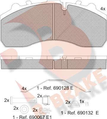 R Brake RB1194-066 - Brake Pad Set, disc brake car-mod.net