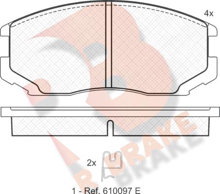 R Brake RB1129 - Brake Pad Set, disc brake car-mod.net