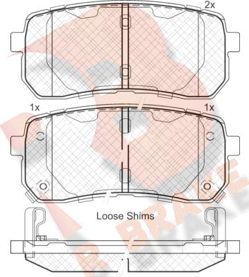 R Brake RB1839 - Brake Pad Set, disc brake car-mod.net