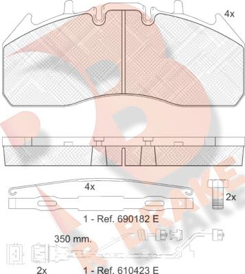R Brake RB1831-122 - Brake Pad Set, disc brake car-mod.net