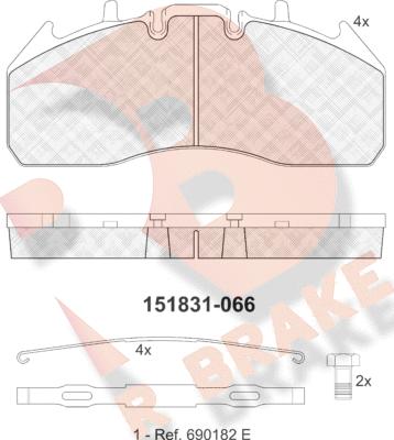 R Brake RB1831 - Brake Pad Set, disc brake car-mod.net
