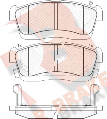R Brake RB1872 - Brake Pad Set, disc brake car-mod.net