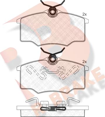 R Brake RB1250 - Brake Pad Set, disc brake car-mod.net