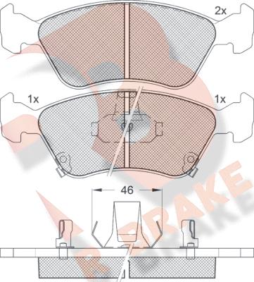 R Brake RB1235 - Brake Pad Set, disc brake car-mod.net