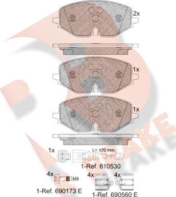 R Brake RB2369 - Brake Pad Set, disc brake car-mod.net