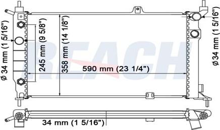 REACH 1.40.14419.534 - Radiator, engine cooling car-mod.net
