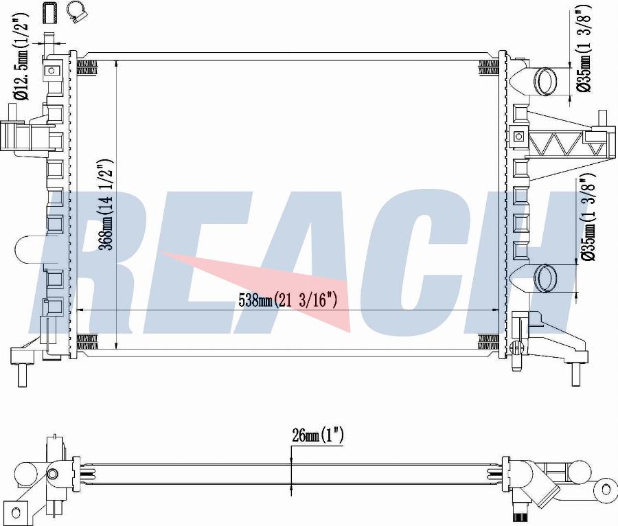 CARRO 048906300 - Radiator, engine cooling car-mod.net